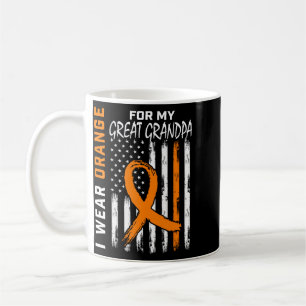 Caneca De Café Use Laranja Pelo Conhecimento da Leucemia do Bisav