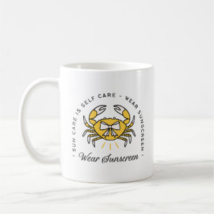 Caneca De Café Use protetor solar lembrete de aplicação spf praia
