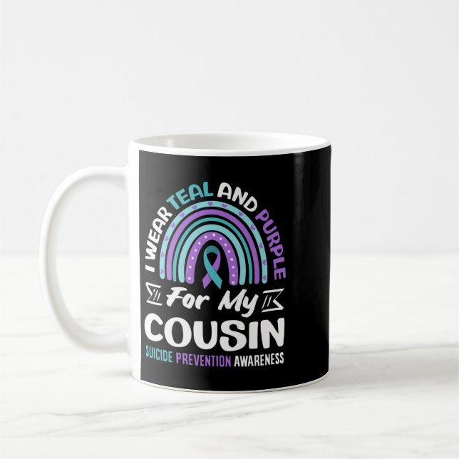 Caneca De Café Use Verde Claro E Roxo Para Prevenção Do Suicídio  (Esquerda)