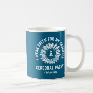 Caneca De Café Use verde para a conscientização sobre paralisia c