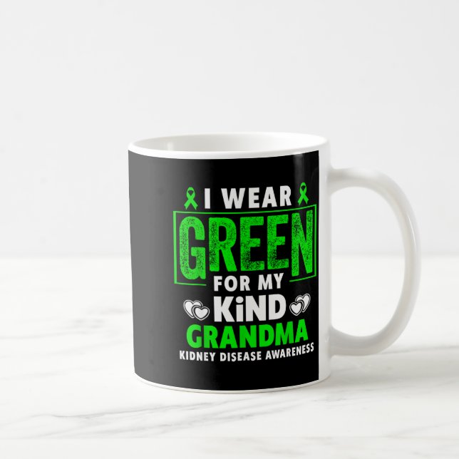 Caneca De Café Use verde pela avó - conscientização sobre doença  (Direita)