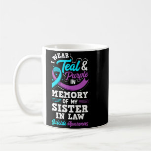 Caneca De Café Use Verde Teal E Roxo Em Memória Da Cunhada