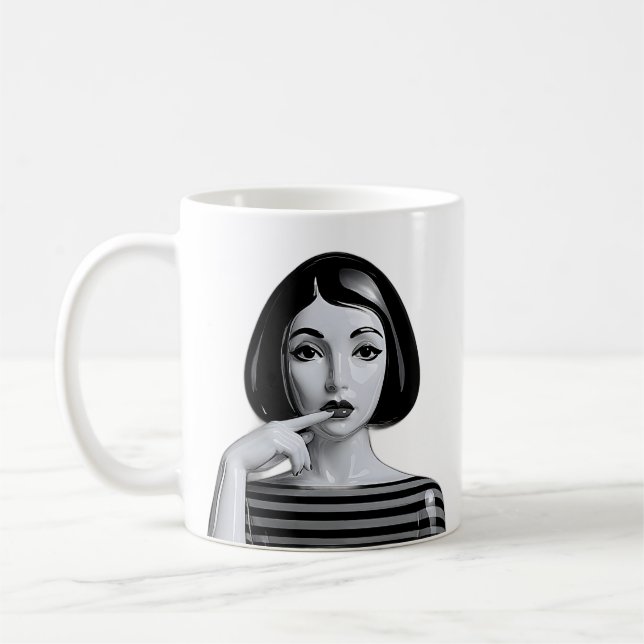 Caneca De Café Uso monocromático (Esquerda)
