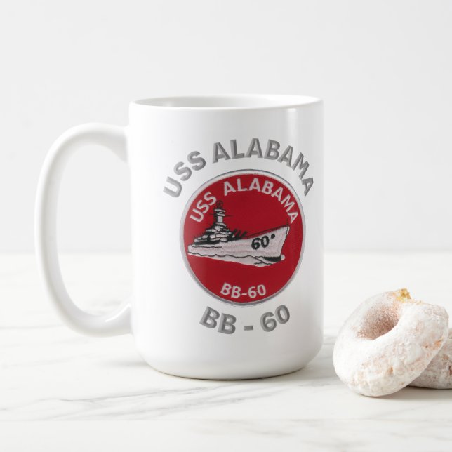Caneca De Café USS Alabama (BB-60) (Com Donut)