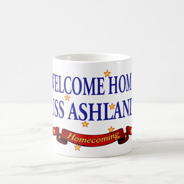 Caneca De Café USS Ashland Home bem-vindo (Centro)