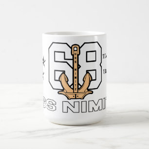CANECA DE CAFÉ USS NIMITZ 68 ANCHOR MUG
