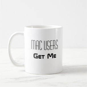 Caneca De Café Usuários Mac GET ME Personalizável