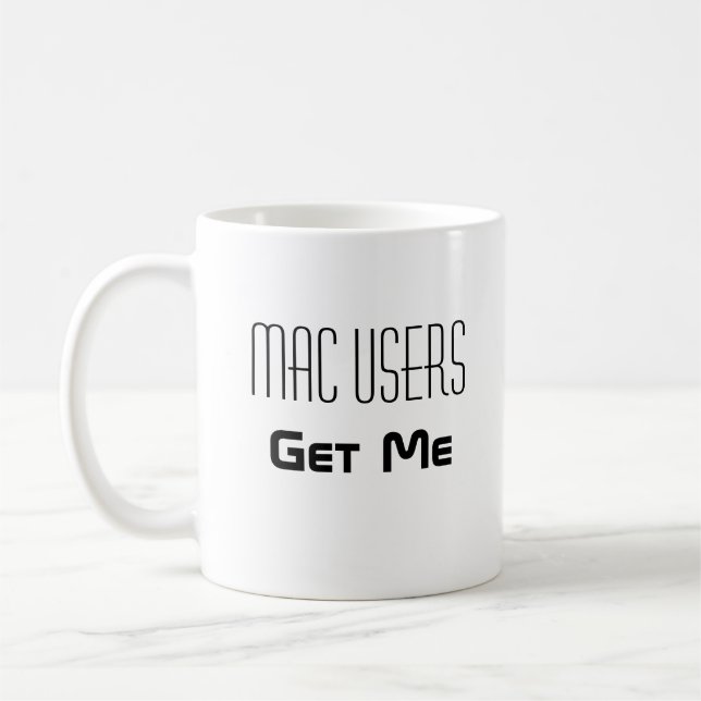 Caneca De Café Usuários Mac ME Personalizável (Esquerda)