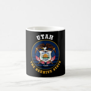 CANECA DE CAFÉ UTAH BEEHIVE STATE FLAG