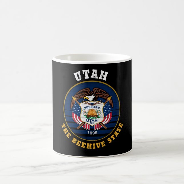 CANECA DE CAFÉ UTAH BEEHIVE STATE FLAG (Centro)