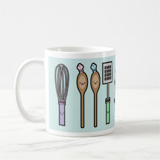Caneca De Café Utensílios da cozinha de Kawaii