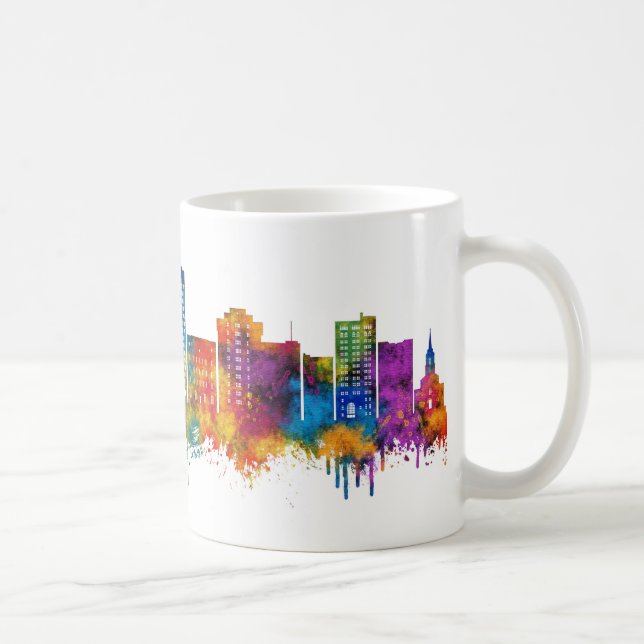 Caneca De Café Utica New York Skyline (Direita)