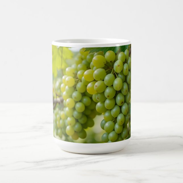 Caneca De Café uvas verdes frescas (Centro)