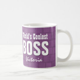 Caneca De Café V21E personalizado de peças roxas do BOSS mais leg
