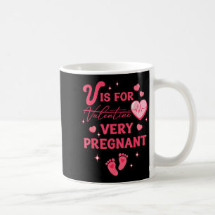Caneca De Café V é para a gravidez do valentim grávido