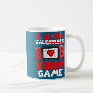 Caneca De Café V é para Video Games Dia dos Namorados Engraçado G