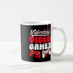 Caneca De Café V É Para Video Games Dia Dos Namorados Engraçado P