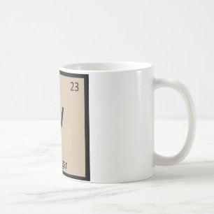 Caneca De Café V - Tabela Periódica Química do Vinagre Símbolo