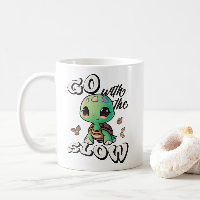 Caneca De Café Vá com o lento (Com Donut)