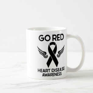 Caneca De Café Vá de Vermelho para a Conscientização da Doença Ca