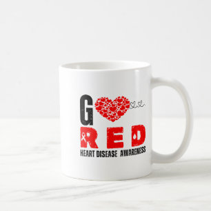 Caneca De Café Vá de Vermelho para a Conscientização da Doença Ca