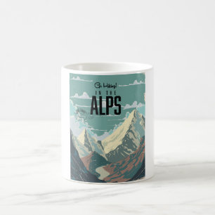 Caneca De Café Vá fazer trilhas nos Alpes