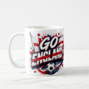 Caneca De Café Vá Inglaterra Torcedor de Futebol 2026