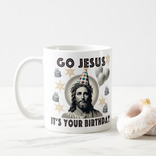 Caneca De Café Vá Jesus É Seu Aniversário
