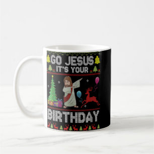 Caneca De Café Vá Jesus É Seu Aniversário De Natal Feio
