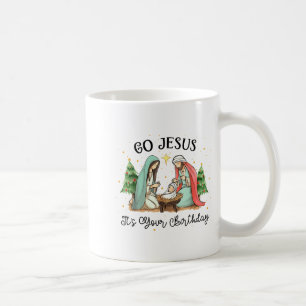 Caneca De Café Vá Jesus É Seu Aniversário Natal Cristão Homens