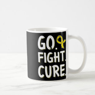 Caneca De Café Vá Lutar Cure Fita Dourada Conscientização do Cânc