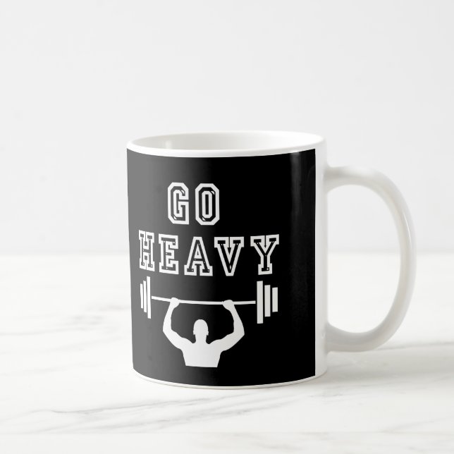 Caneca De Café Vá pesado (Direita)