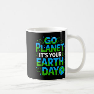 Caneca De Café Vá Planeta É Seu Dia da Terra Design Ecológico