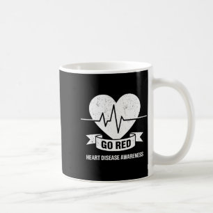 Caneca De Café Vá Vermelho Para as Mulheres Mês da Doença Cardíac