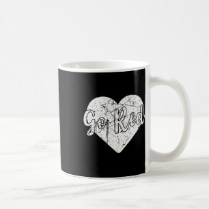 Caneca De Café Vá Vermelho Para o Mês da Doença Cardíaca American