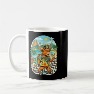 Caneca De Café Vaca Alta Escocesa Engraçada Brasil Rio Viagem Cow