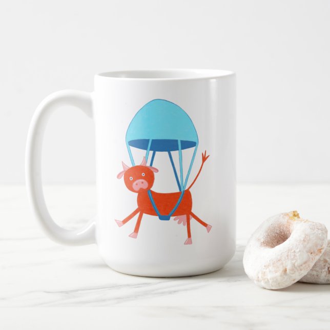 Caneca De Café Vaca aventureira (Com Donut)