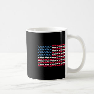 Caneca De Café Vaca Bandeira Americana Novilha EUA 4 De Julho Faz