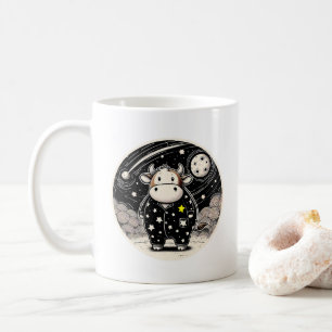 Caneca De Café Vaca Chubby em pijama