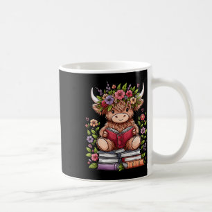 Caneca De Café Vaca Da Terra Alta De Bebê Cuja Leitura Lê Bookwor