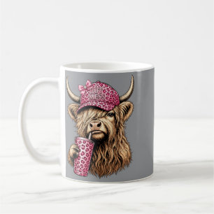 Caneca De Café Vaca das Terras Altas Bagunçada Engraçada Fã de Ca