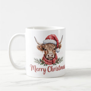 Caneca De Café Vaca das Terras de Natal   Café Festivo Feriado