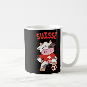 Caneca De Café Vaca de Futebol Suíço Fã de Futebol Bandeira da Su