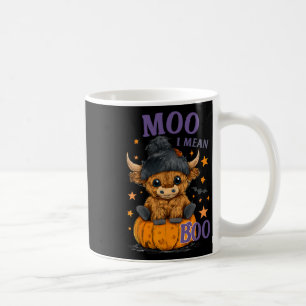 Caneca De Café Vaca do Halloween Moo Quero Dizer Boo Engraçado Qu