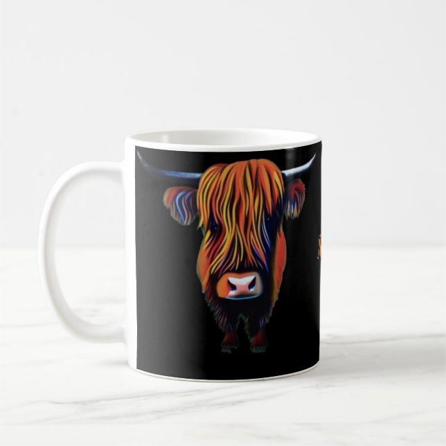 Caneca De Café Vaca do planalto com nome editável (Esquerda)