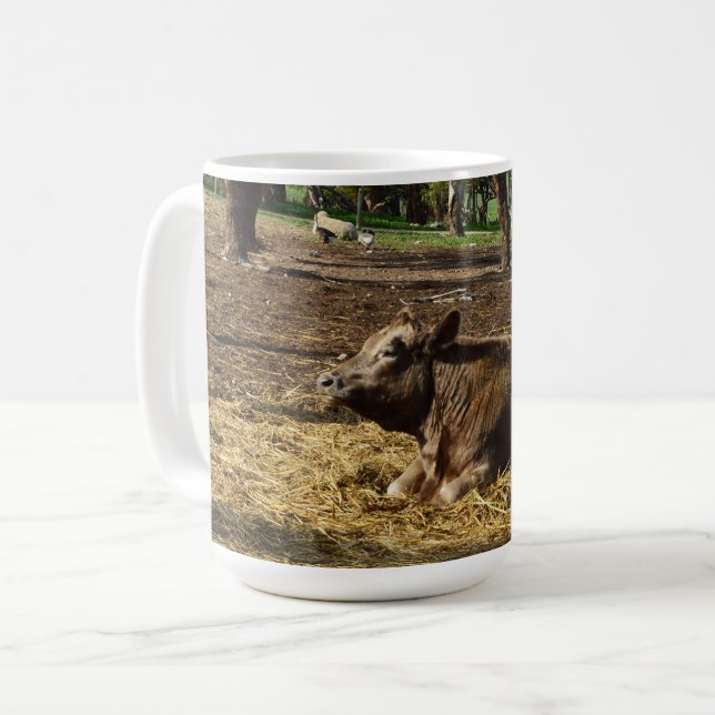 Caneca De Café Vaca É Uma Vida Fazenda, Café Mug (Frente Esquerda)