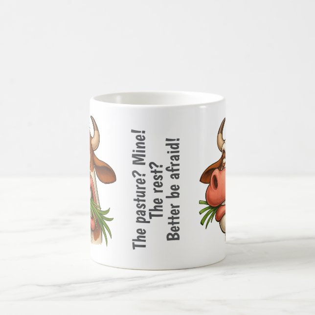 Caneca De Café Vaca engraçada (Centro)