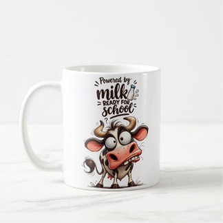 Caneca De Café Vaca Engraçada – Energizada pelo Leite, Pronta par