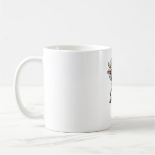 Caneca De Café Vaca engraçada fazendo Dab, Vaca fofa fazendo Dab,