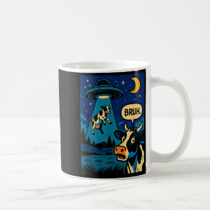 Caneca De Café Vaca engraçada Meme Ufo Alien Zoológico Meninos Me